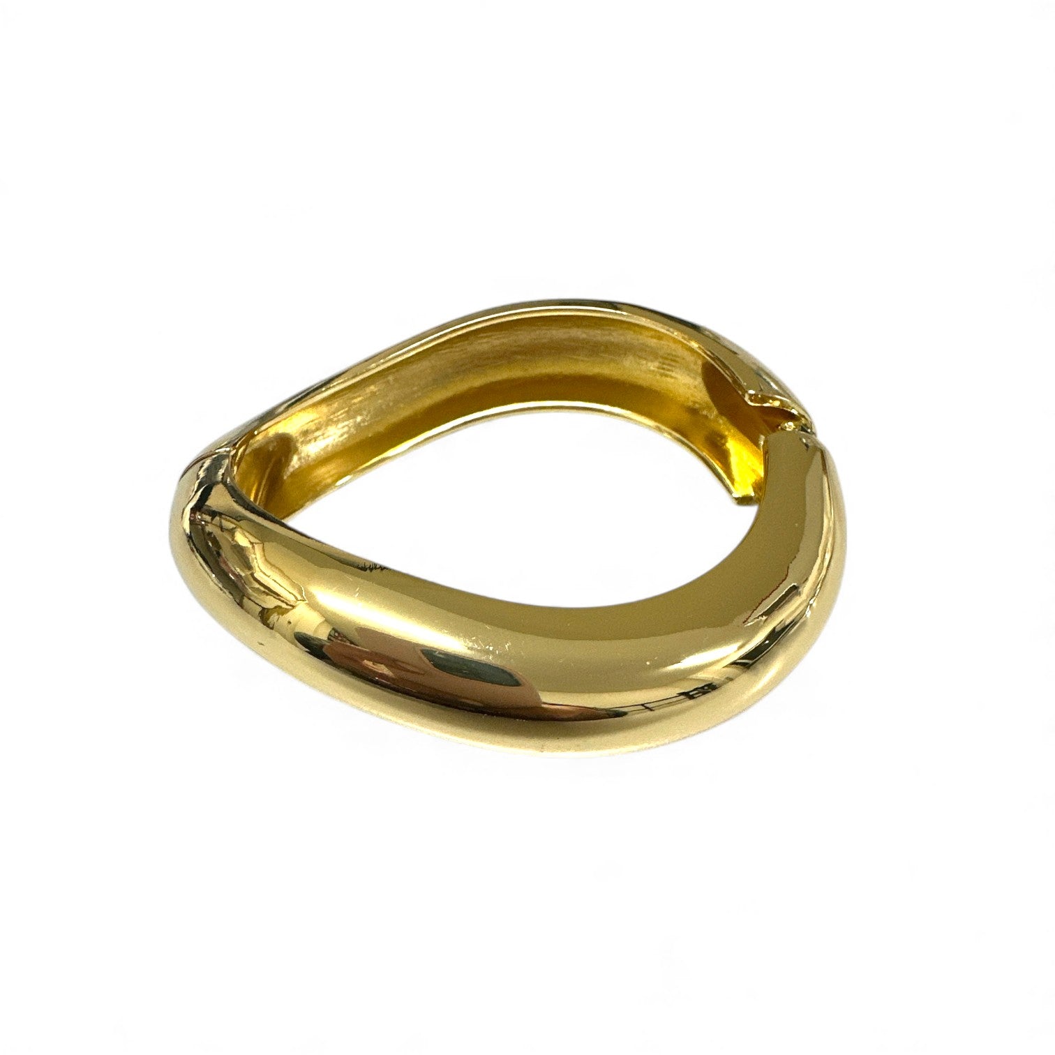 Bold curve copper bangle σε χρυσό – So Cute by Dimi