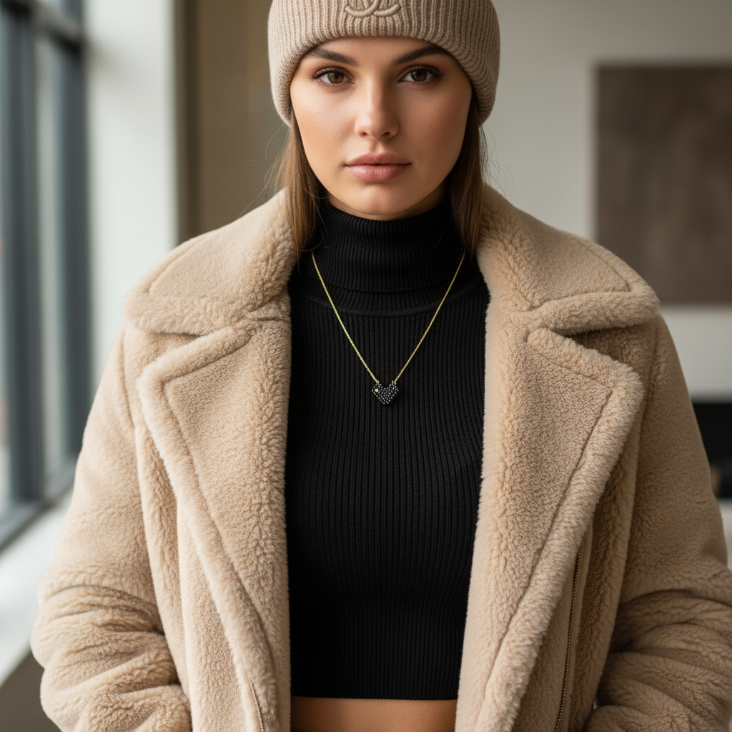 Mini Heart Glow – Κολιέ με Μικρή Καρδιά Miyuki | Ατσάλι - So Cute by Dimi