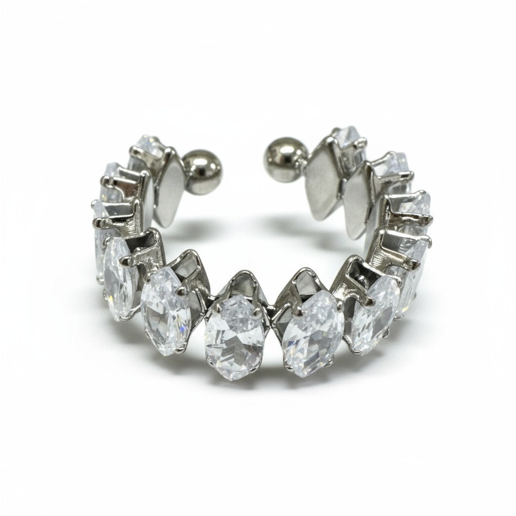 Ατσάλινο δαχτυλίδι Luna Glow με ζιργκόν σε χρυσό και ασημί – So Cute by Dimi