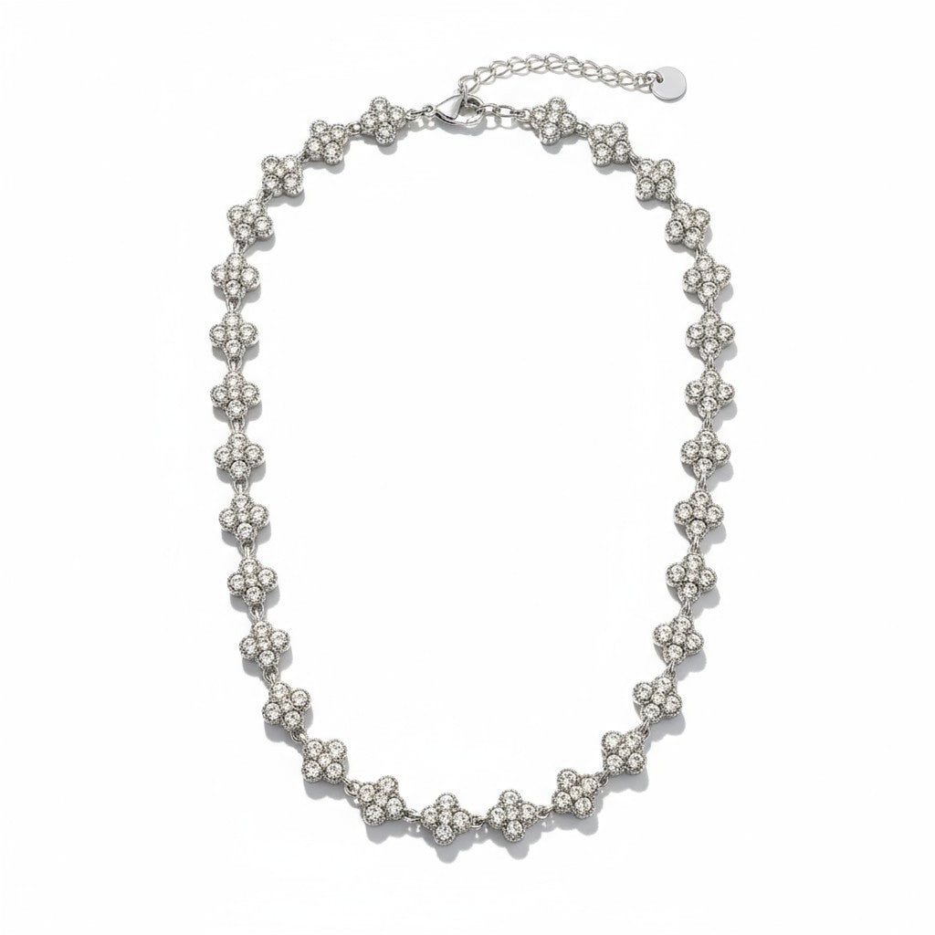 Crystal Cross Choker – Κολιέ Τσόκερ με Σταυρούς Ζιργκόν - So Cute by Dimi