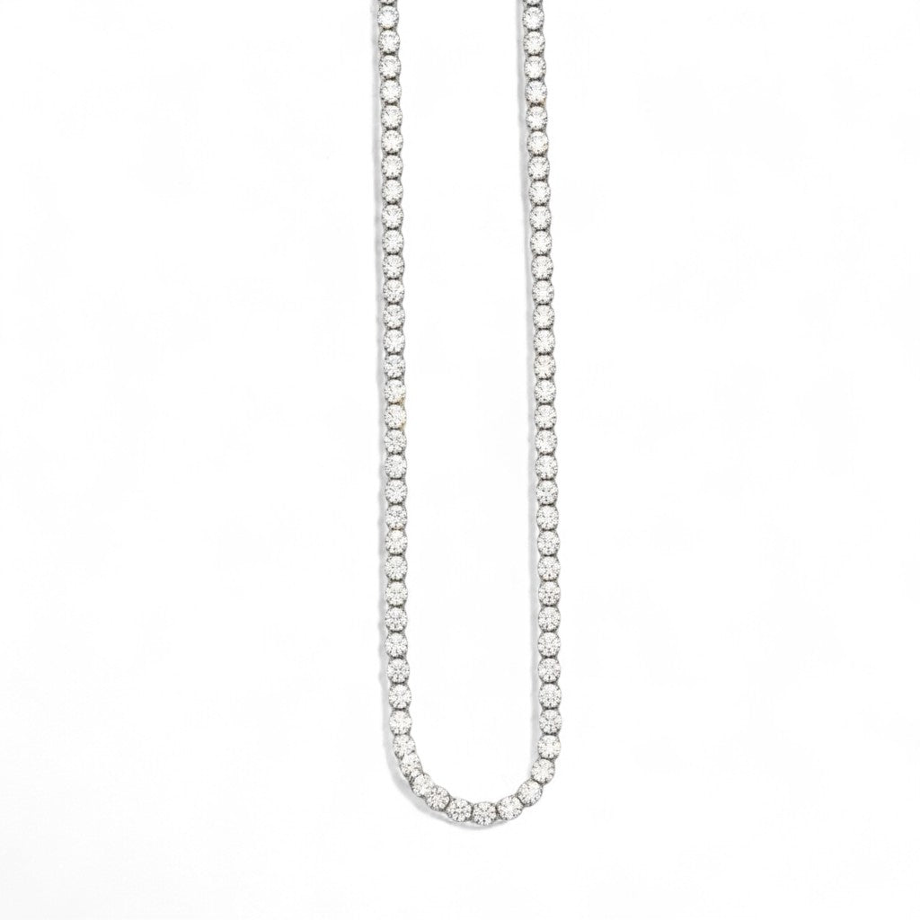 Κολιέ “Shine Line” – Ατσάλινο tennis chain με ζιργκόν σε χρυσό ή ασημί | So Cute by Dimi