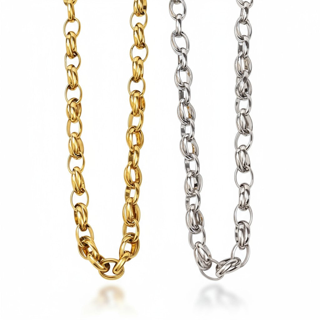 Chunky Loop Chain Necklace – Ατσάλινο Κολιέ με Χοντρούς Κρίκους | So Cute by Dimi