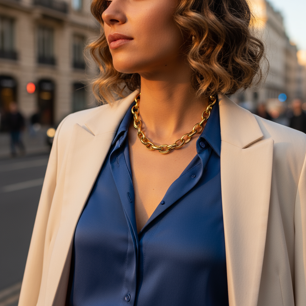 Chunky Loop Chain Necklace – Ατσάλινο Κολιέ με Χοντρούς Κρίκους | So Cute by Dimi