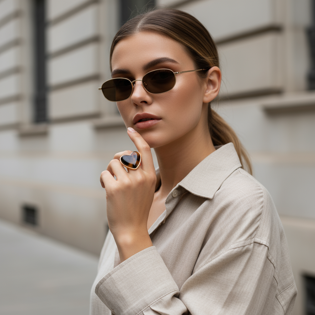 Tortoise Heart Ring – Ατσάλινο Δαχτυλίδι Καρδιά σε Καφέ Ταρταρούγα | So Cute by Dimi