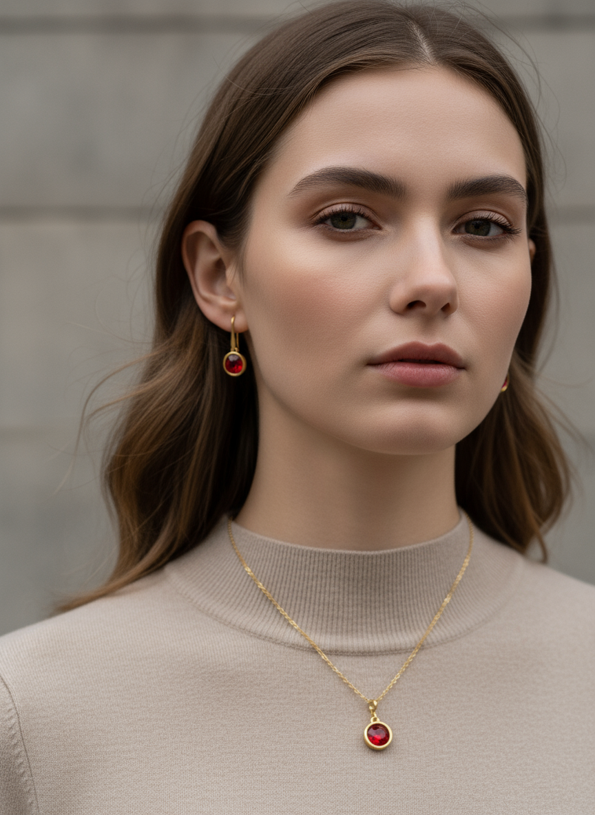 Crystal Dot Earrings – επίχρυσα σκουλαρίκια με κρύσταλλο 3 εκ. – So Cute by Dimi