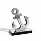 Χειροποίητο γούρι άγκυρα από πλεξιγκλάς καθρέφτη σε χρυσό ή ασημί, επιτραπέζιο διακοσμητικό So Cute by Dimi.