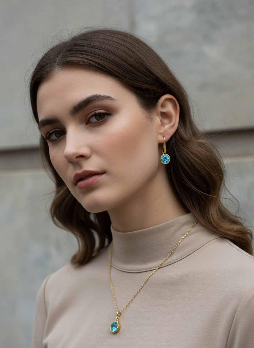 Crystal Dot Earrings – επίχρυσα σκουλαρίκια με κρύσταλλο 3 εκ. – So Cute by Dimi