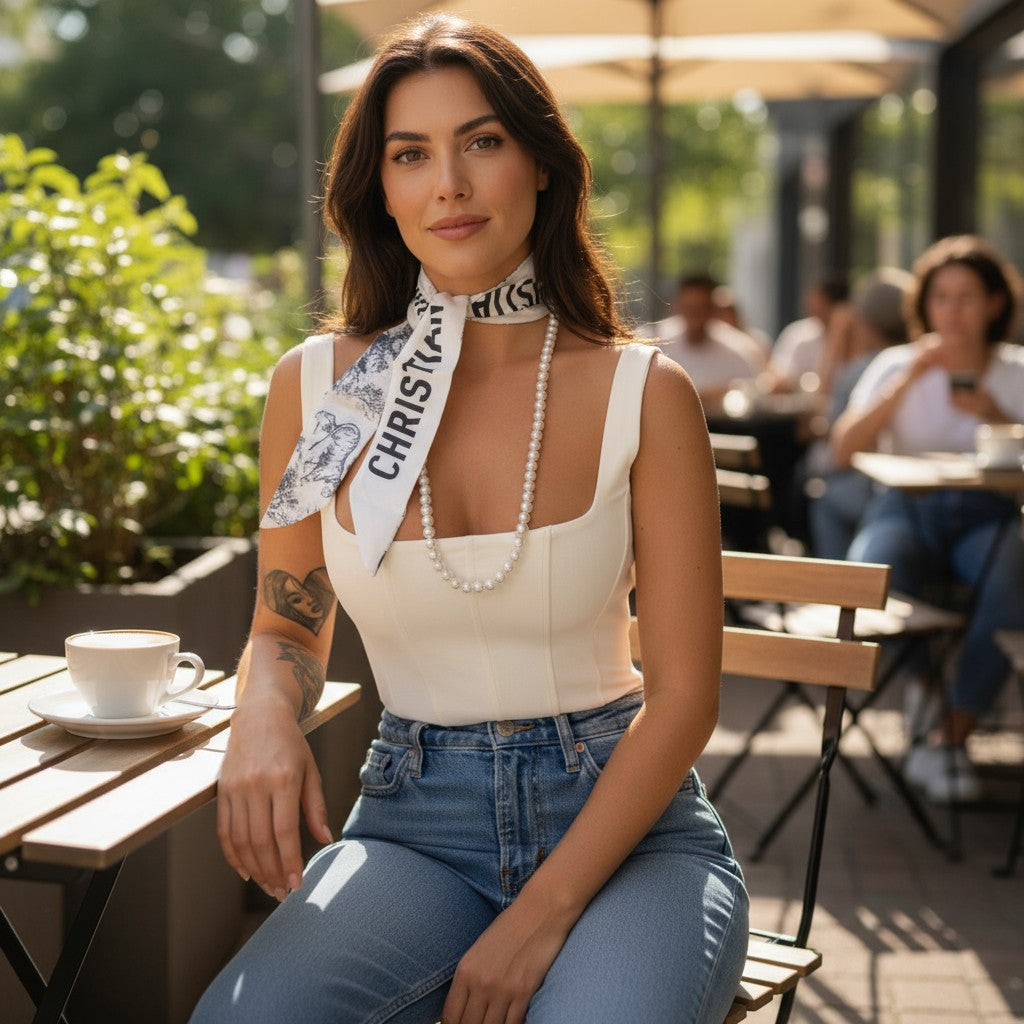 SCARF PEARL NECKLACE - So Cute by Dimi