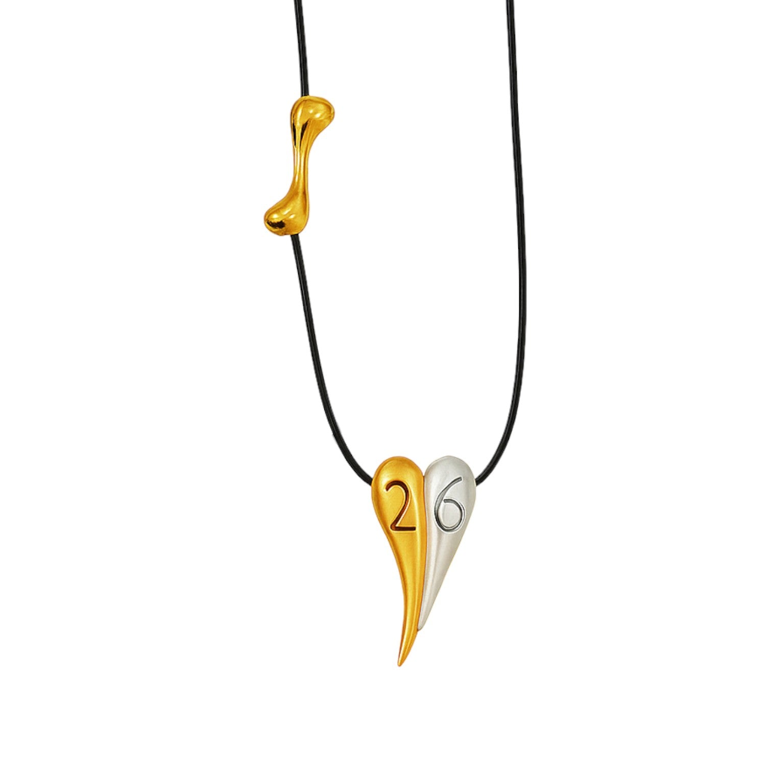 Κολιέ γούρι 2026 με διπλή καρδιά σε χρυσό, ασημί & διχρωμία – So Cute by Dimi