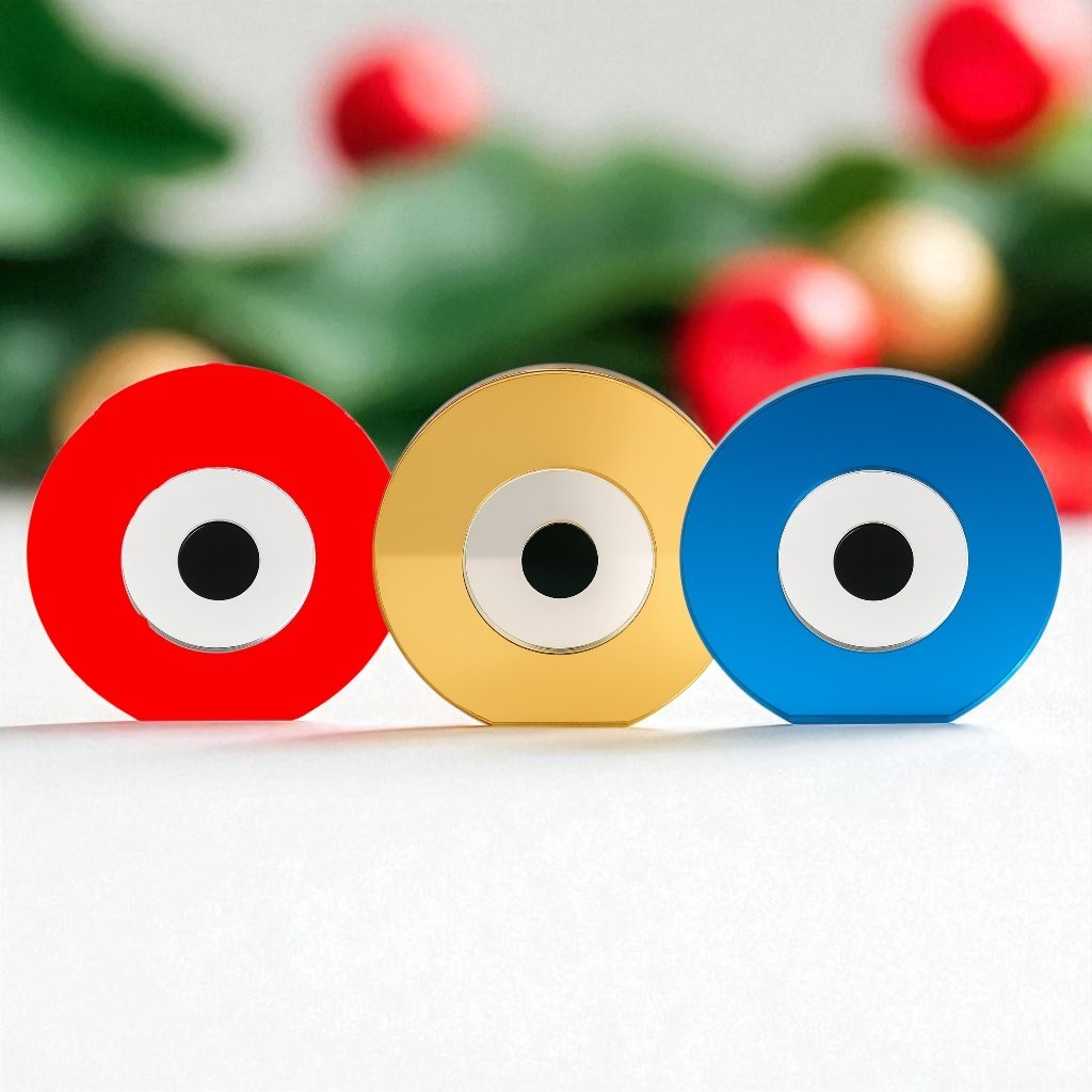 👁️ Χειροποίητο Επιτραπέζιο Μάτι Plexiglass Καθρέφτης – Minimal Γούρι - So Cute by Dimi