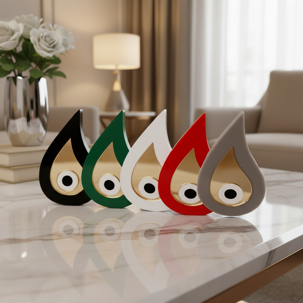 Golden Drop Eye – Επιτραπέζιο Γούρι Σταγόνα με Μάτι | Plexiglass 13×8 εκ. - So Cute by Dimi