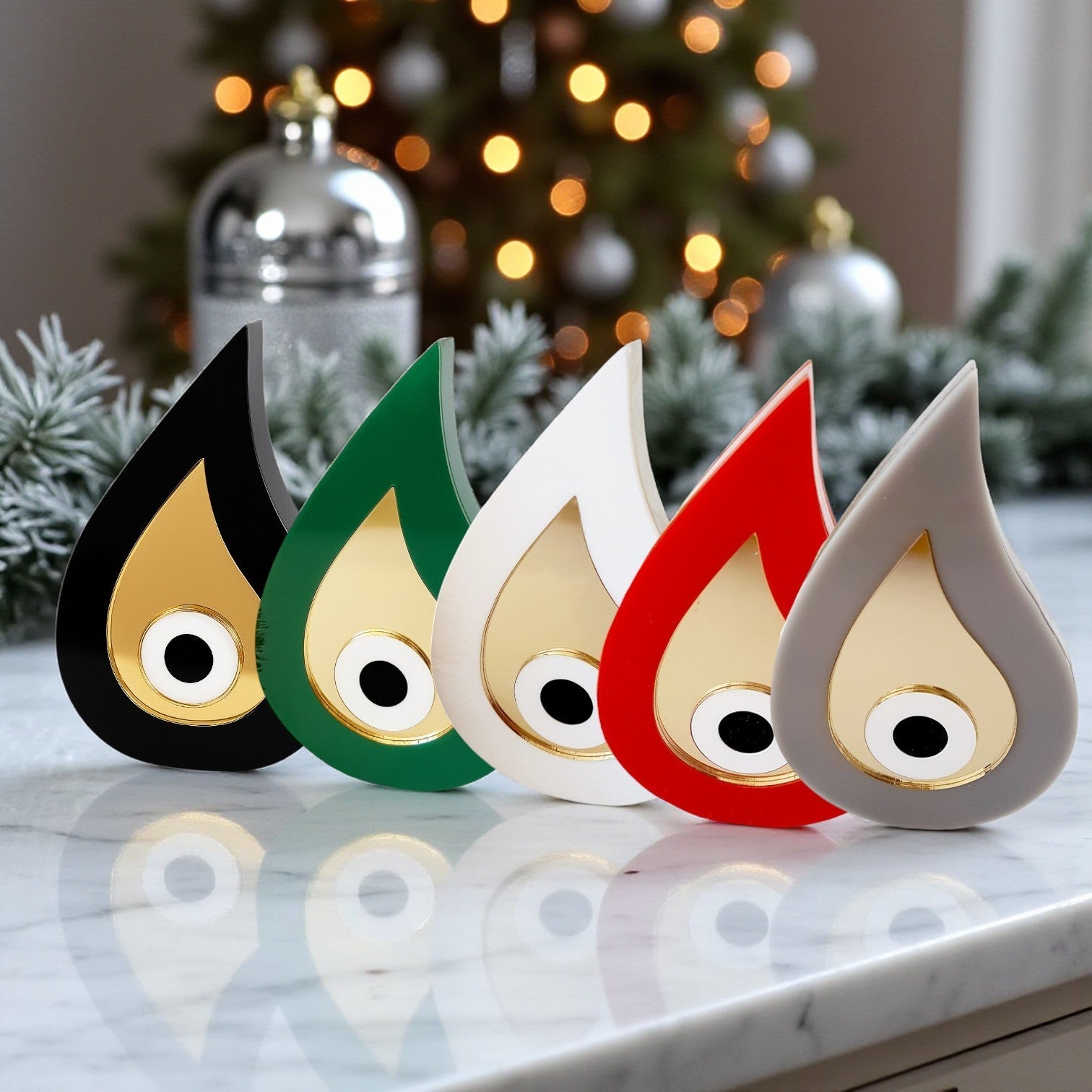 Golden Drop Eye – Επιτραπέζιο Γούρι Σταγόνα με Μάτι | Plexiglass 13×8 εκ. - So Cute by Dimi