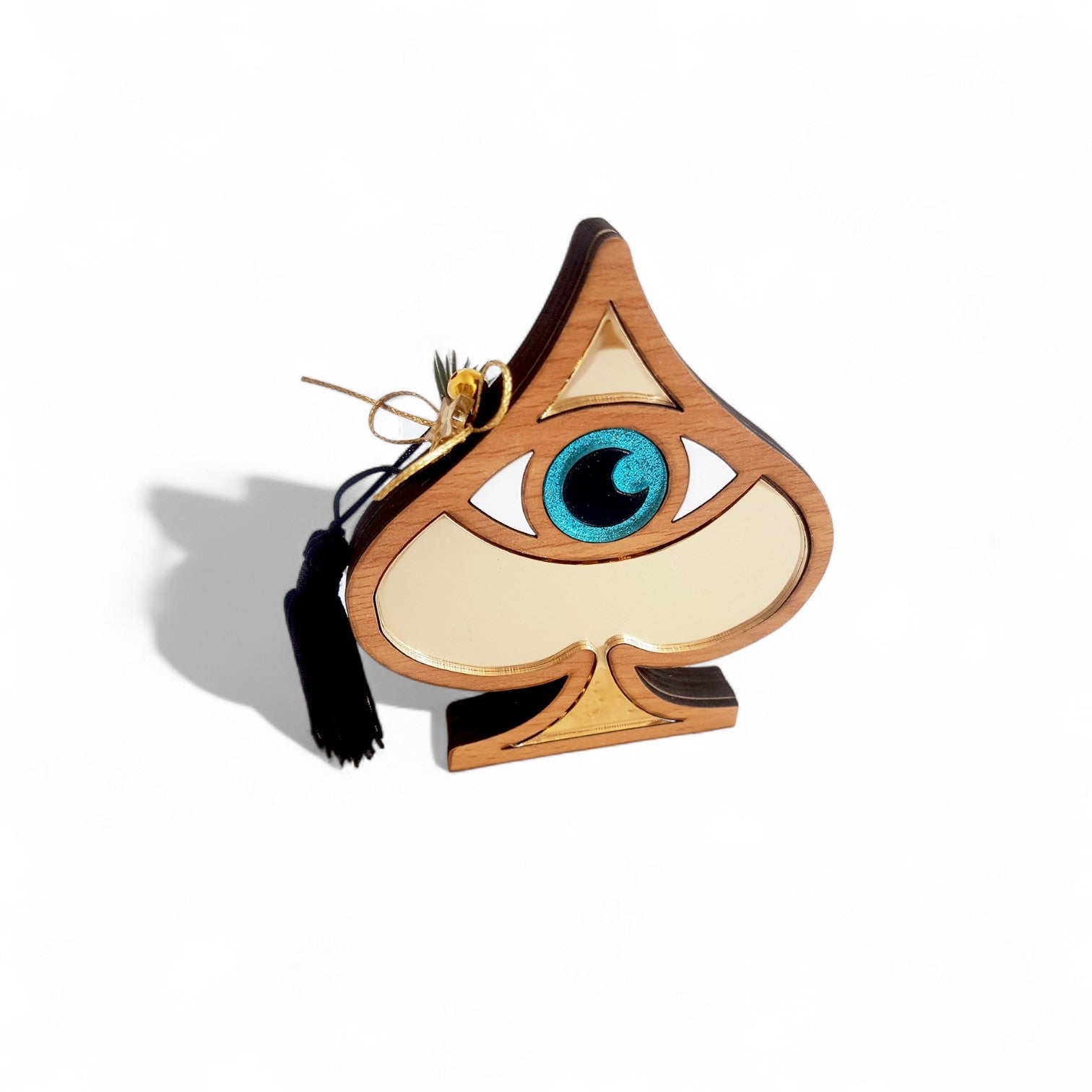 Επιτραπέζιο γούρι μπαστούνι τράπουλας με μάτι και φούντα – So Cute by Dimi