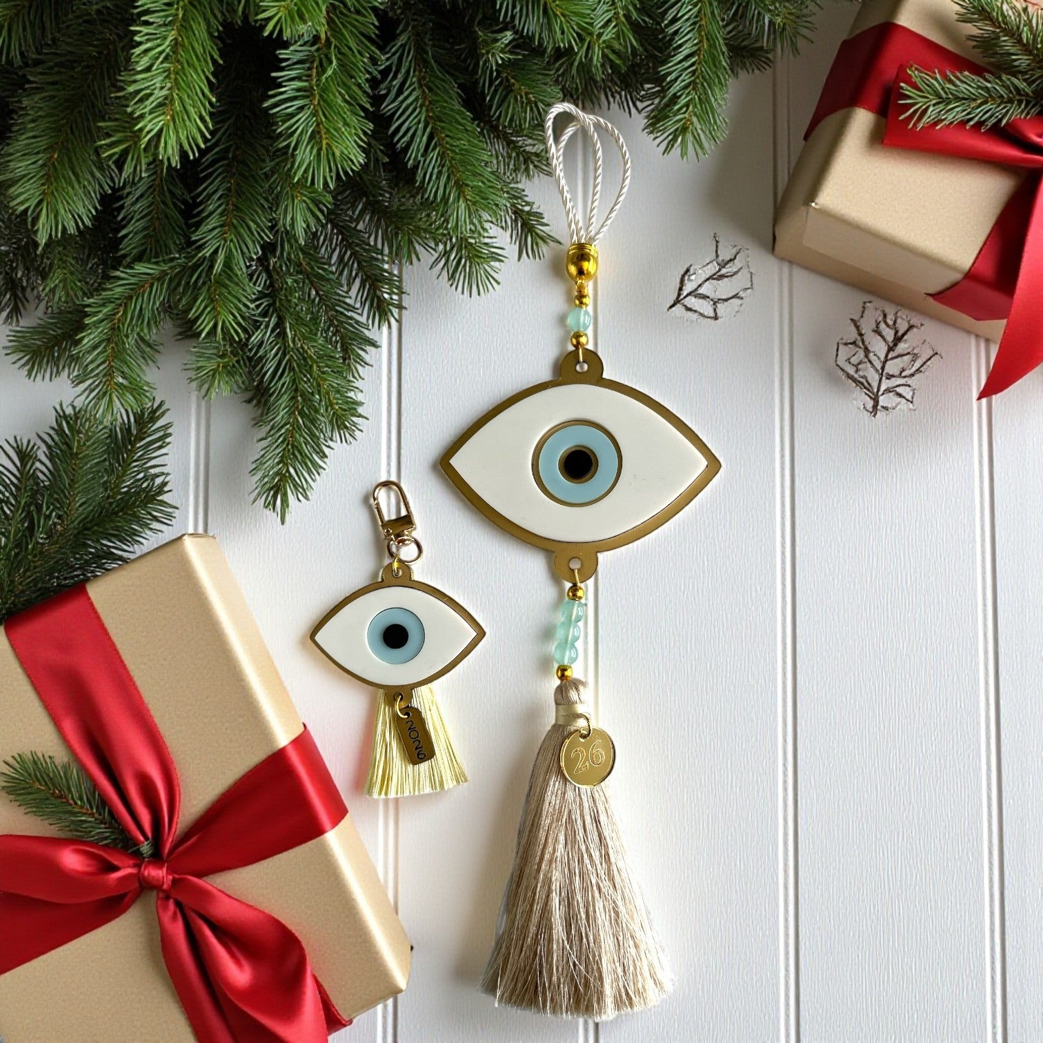 Γούρι και Μπρελόκ – charm τσάντας γούρι 2026 μάτι plexiglass με φούντα – So Cute by Dimi