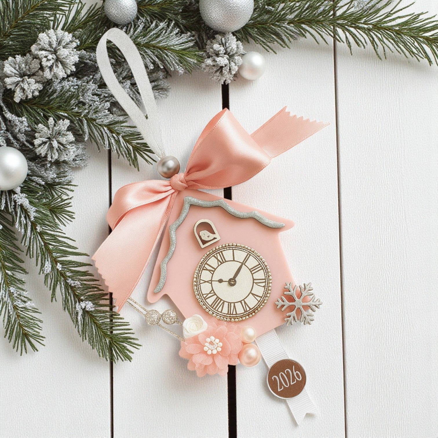 🎀 Fairytale Clock – Κρεμαστό Γούρι Ρολόι | Christmas Fairytale 🦢 Collection - So Cute by Dimi