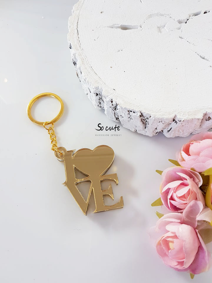 Μπρελόκ πλέξι LOVE - So Cute by Dimi