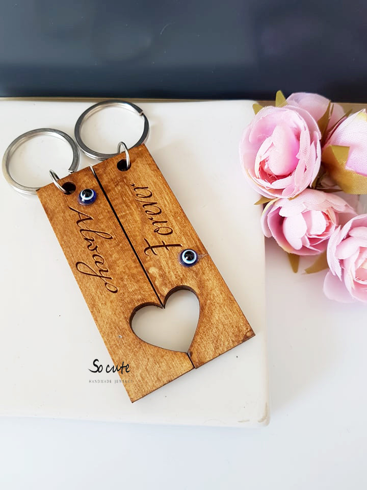 Διπλό μπρελόκ καρδιά - socutebydimi