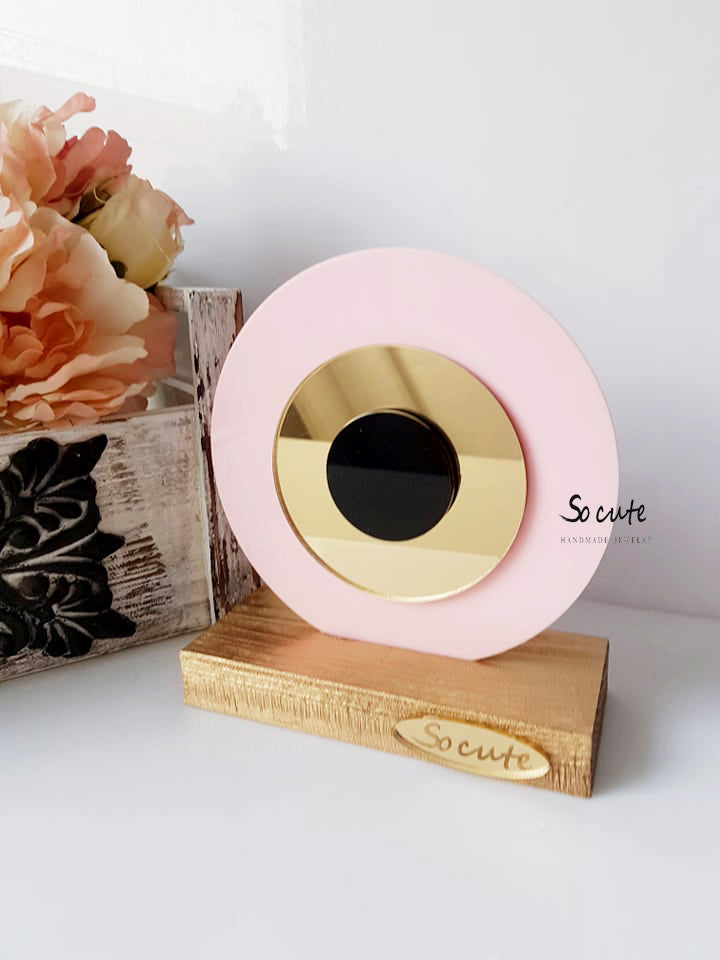 Γούρι πλεξιγκλάς στρογγυλό μάτι σε βάση - So Cute by Dimi