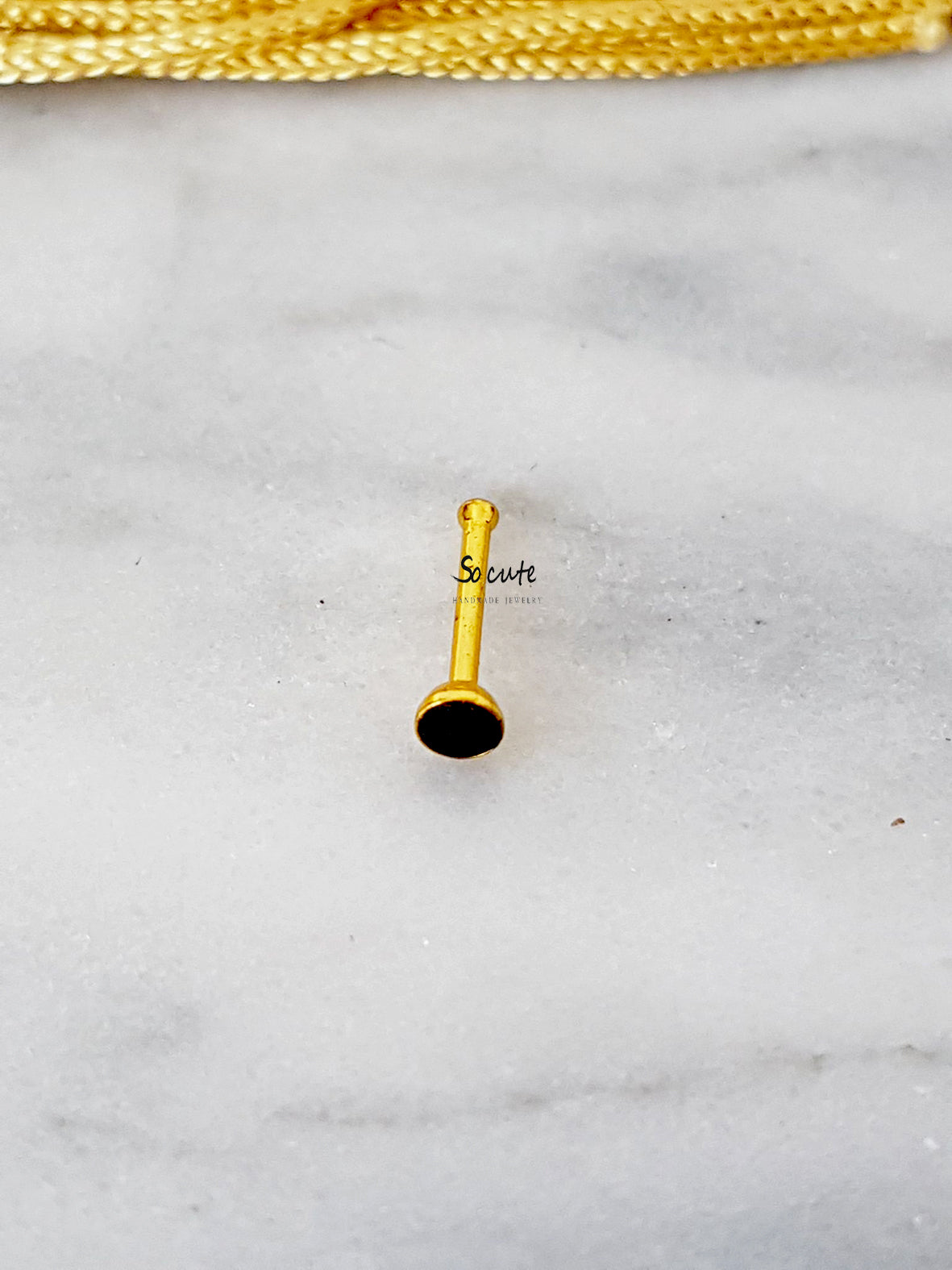 Σκουλαρίκι μύτης με χρωματιστό κρύσταλλο - So Cute by Dimi