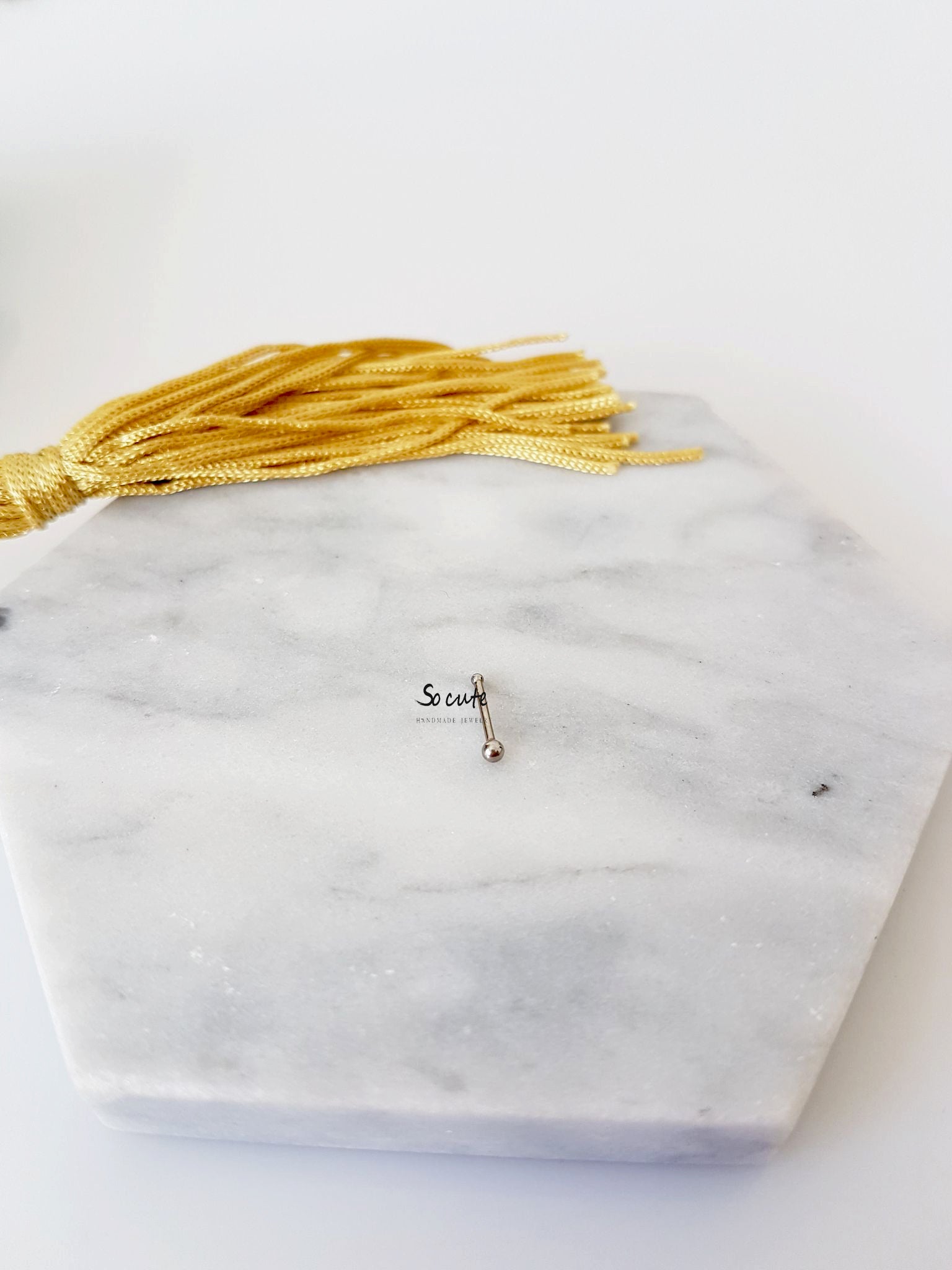 Silver Nose Stud – Σκουλαρίκι μύτης από ασημί χειρουργικό ατσάλι – So Cute by Dimi