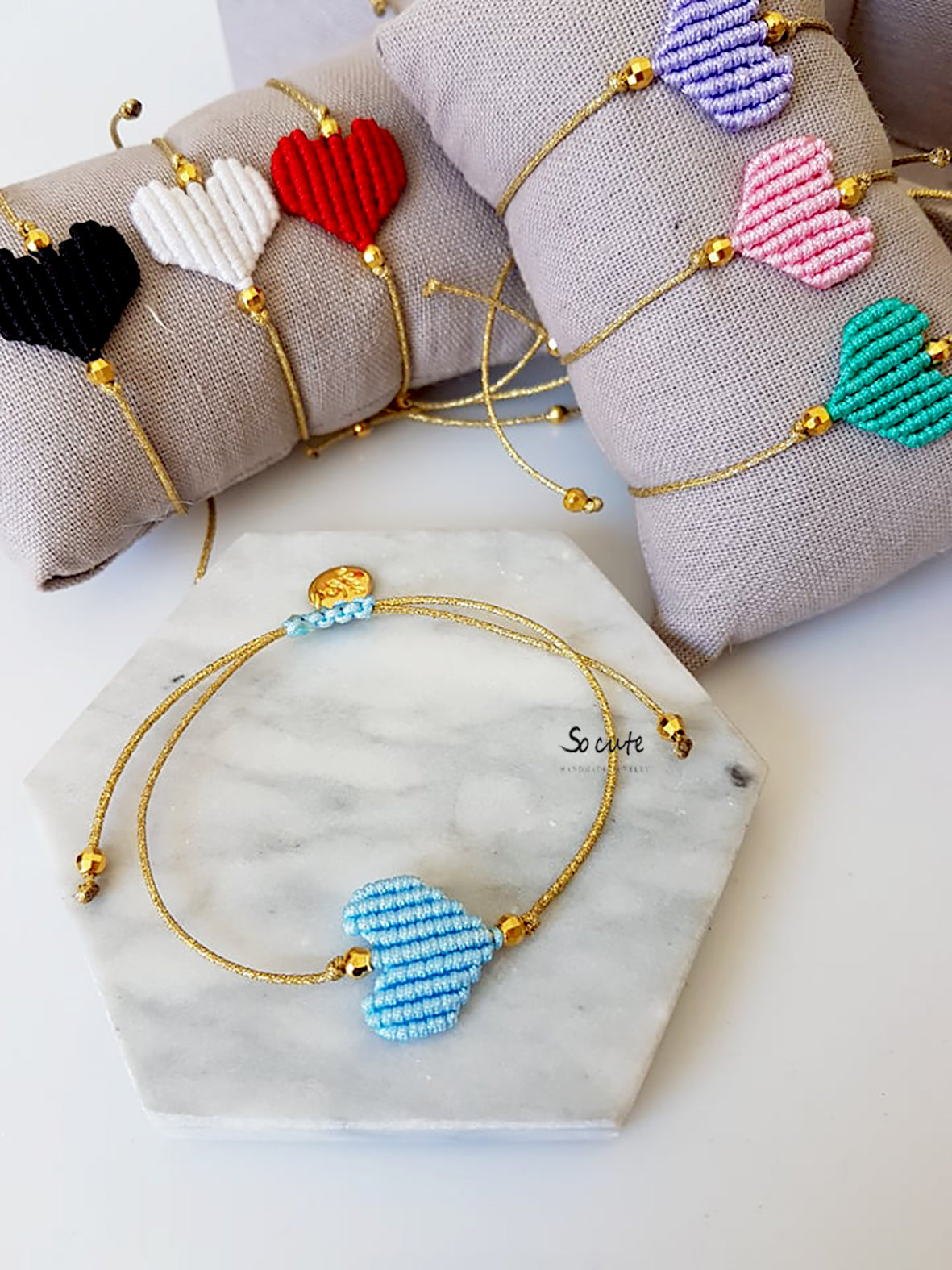 Golden Slim βραχιόλι καρδιά - So Cute by Dimi