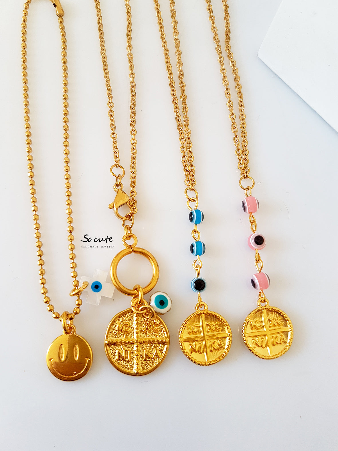 Γούρι αυτοκινήτου με ματάκια και κωνσταντινάτο - So Cute by Dimi