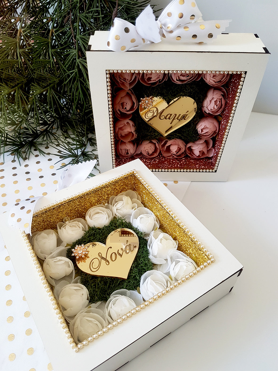 Ξύλινο καδράκι Νονά - So Cute by Dimi