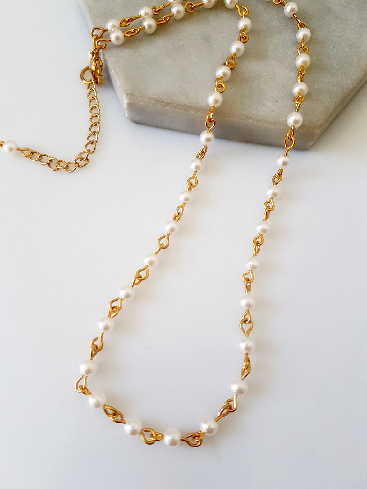 Κολιέ Αλυσίδα ροζάριο με κρύσταλλα 60 εκατοστά - So Cute by Dimi