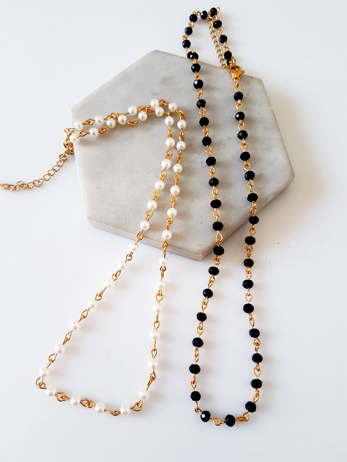 Kολιέ με αλυσίδα ροζάριο - So Cute by Dimi