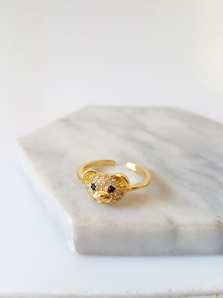 Δαχτυλίδι αρκουδάκι με ζιργκόν - So Cute by Dimi