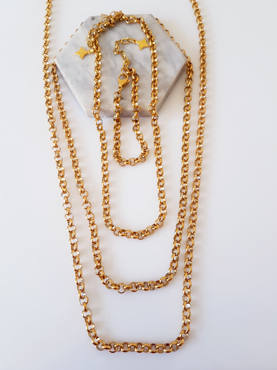 Ατσάλινη αλυσίδα λαιμού Rolo σε 3 μήκη - So Cute by Dimi