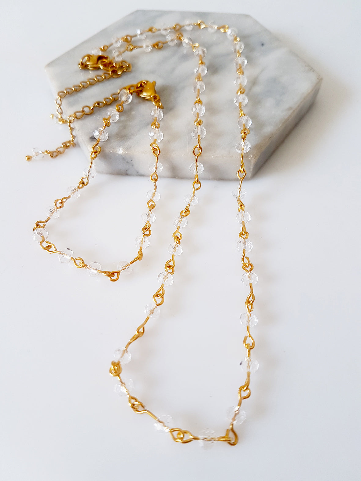 Kολιέ με αλυσίδα ροζάριο - So Cute by Dimi