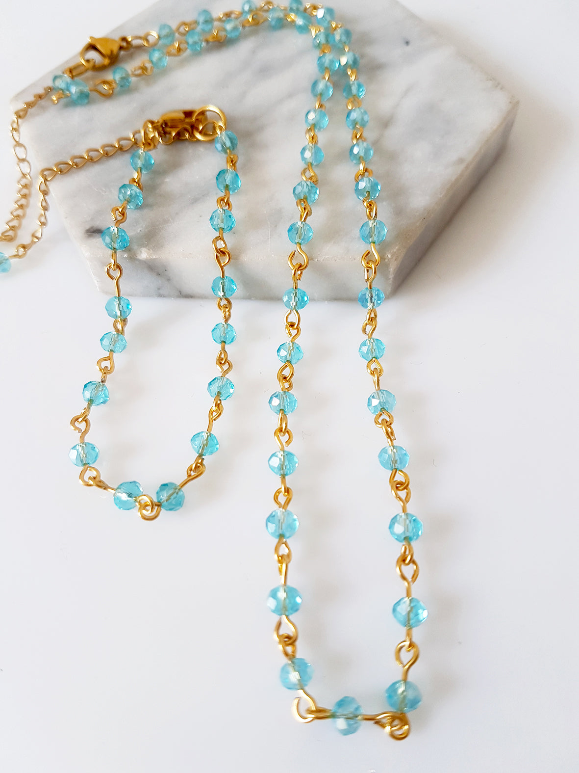 Kολιέ με αλυσίδα ροζάριο - So Cute by Dimi