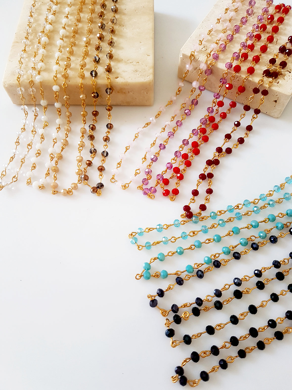 Kολιέ με αλυσίδα ροζάριο - So Cute by Dimi