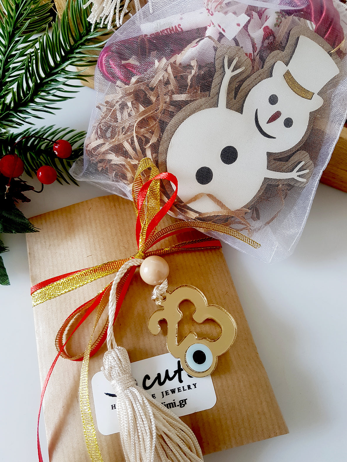 Κρεμαστά ξύλινα γούρια Merry Chirstmas σε 4 σχέδια - So Cute by Dimi