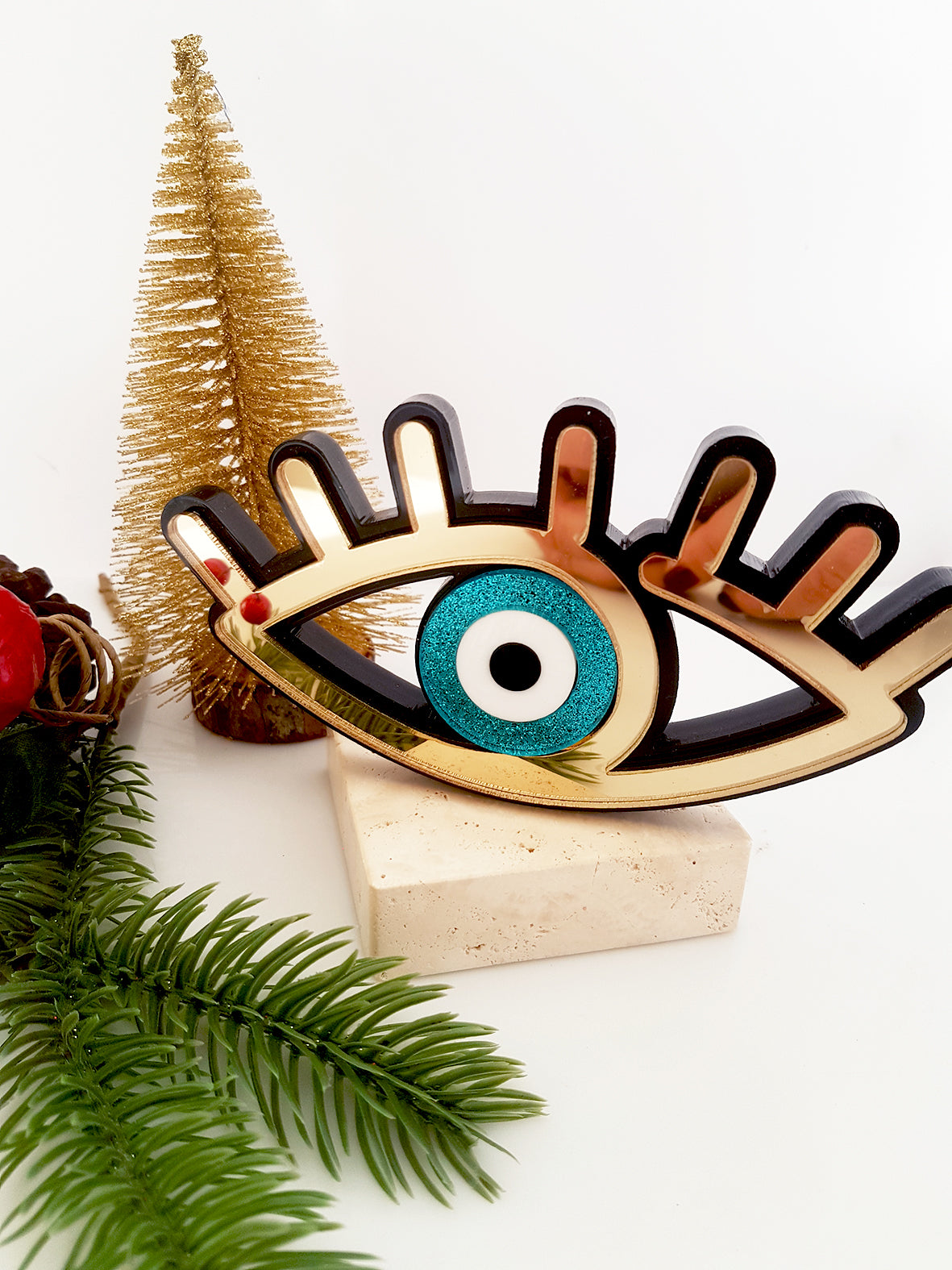 Επιτραπέζιο γούρι οβάλ μάτι με βλέφαρα - So Cute by Dimi