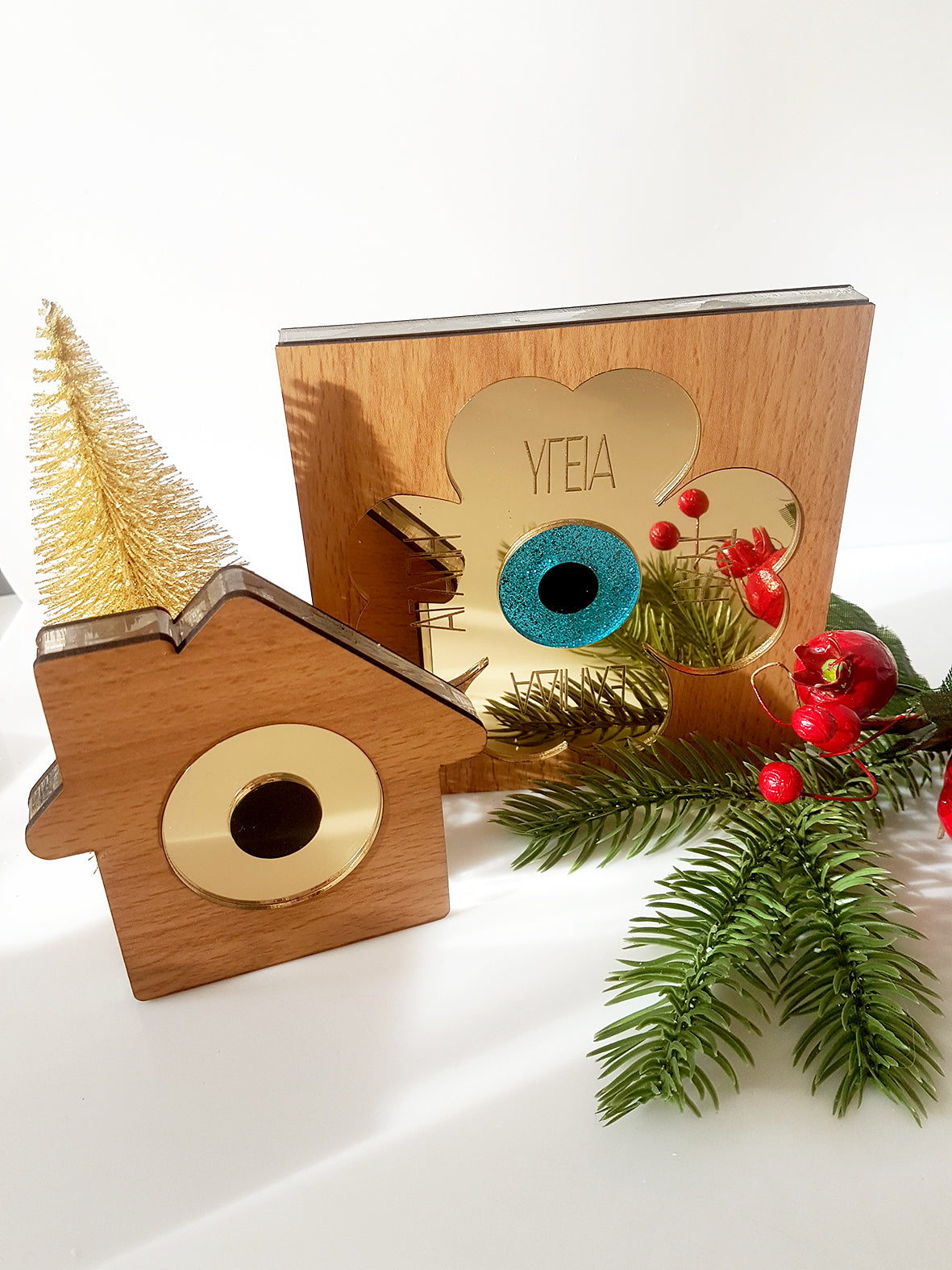 Γούρι τετράγωνο τριφύλλι με ευχές - So Cute by Dimi