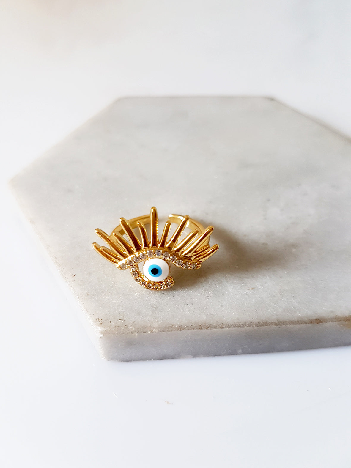 Δαχτυλίδι με ζιργκόν eyelash - So Cute by Dimi