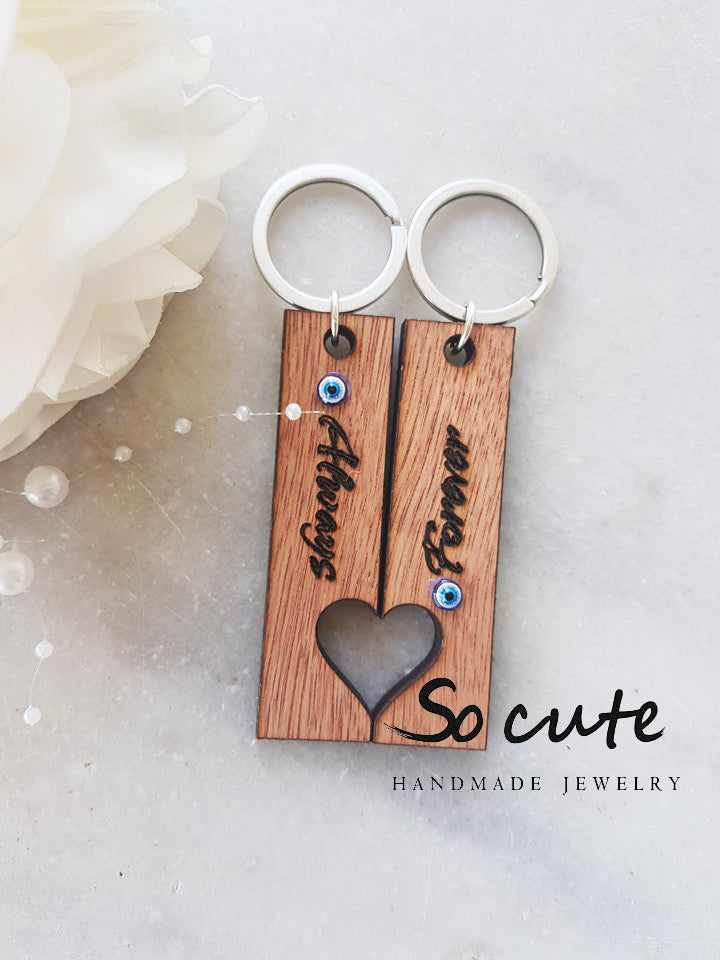 Διπλό μπρελόκ καρδιά - socutebydimi