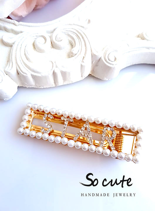 Hairclip Star pearls - socutebydimi