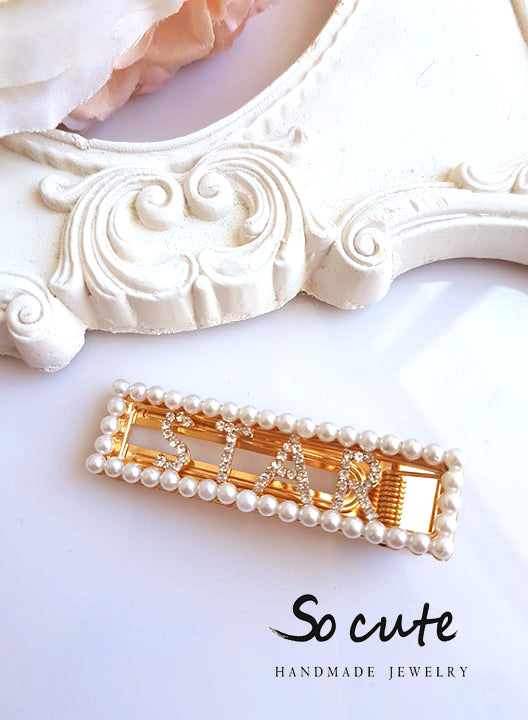 Hairclip Star pearls - socutebydimi