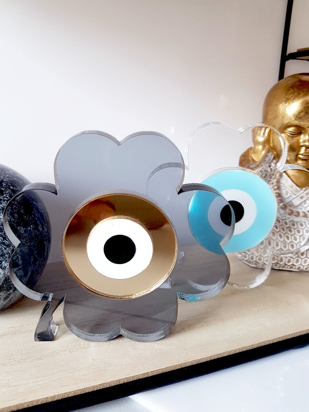 Γούρι επιτραπέζιο τριφύλλι με μάτι - So Cute by Dimi