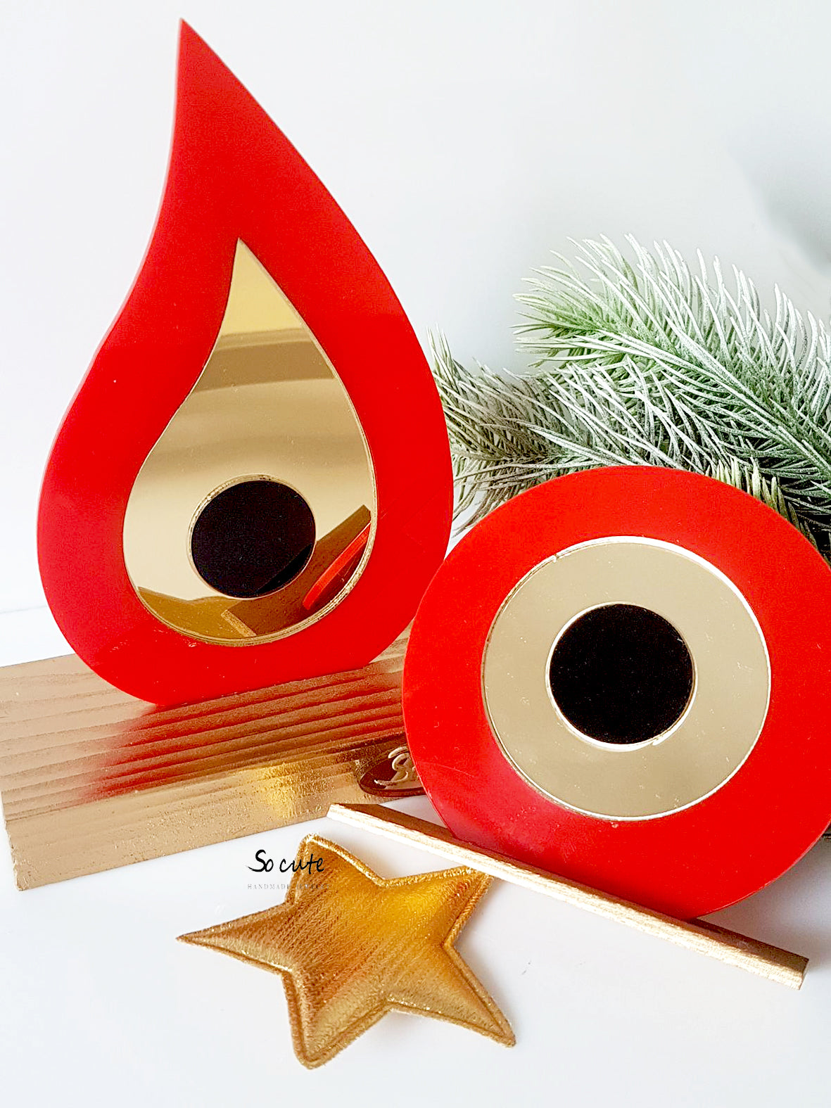 Γούρι πλεξιγκλάς μεσαίο στρογγυλό μάτι σε βάση - So Cute by Dimi