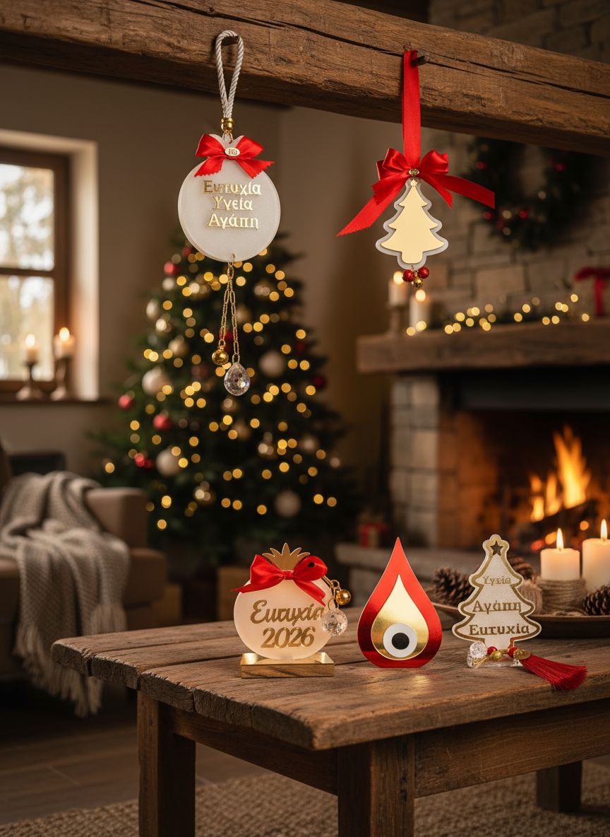 Holiday Statements Γούρια 2026 – Χειροποίητα γούρια με ευχές και θετικά μηνύματα