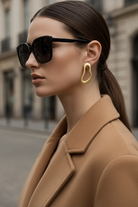 Ατσάλινα abstract σκουλαρίκια σε χρυσό και ασημί – Liquid Flow Earrings