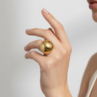 Ball Ring Max 25mm – Ατσάλινο ρυθμιζόμενο δαχτυλίδι με μεγάλη μπίλια