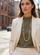 Χειροποίητο μακρύ κολιέ με πέρλες 10 mm που γυρίζει δύο φορές στο λαιμό – Pearl Loop Necklace – So Cute by Dimi