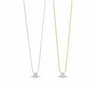 Lumière – Ατσάλινο Κολιέ με Μονό Ζιργκόν - So Cute by Dimi