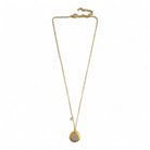 Ατσάλινο χρυσό κολιέ με μαίανδρο και γαλάζιες ζιρκόν So Cute by Dimi