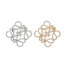 Metal filigree brooch with rhinestones in silver and gold – So Cute by Dimi.